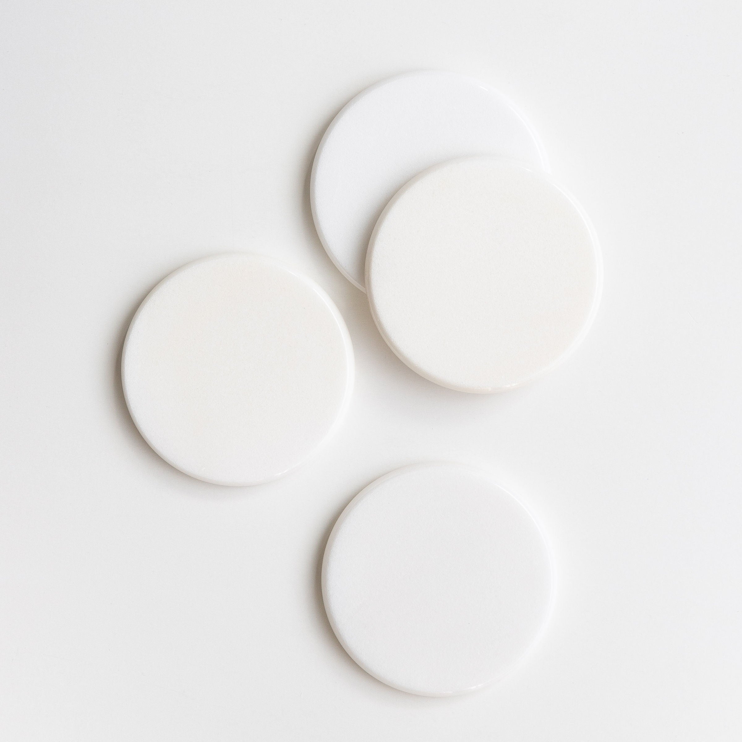 Plain 2024 white coasters